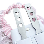 Leather & Lace Garter Knife - Pink & White Plus Size - Blades For Babes - Throwers - 4