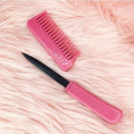 Pink Comb Knife - Blades For Babes - Fixed Blade - 2