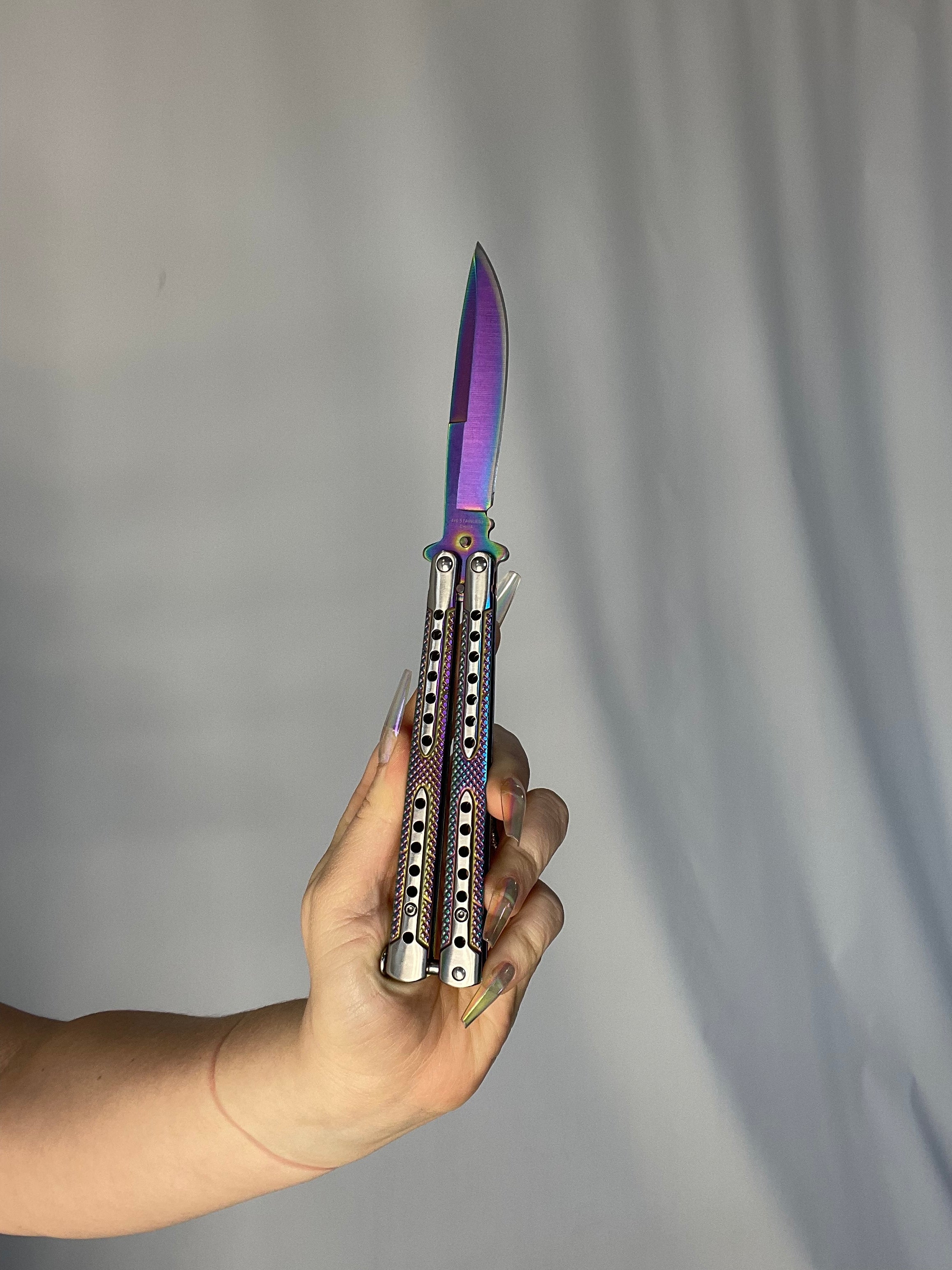 Polychromatic Butterfly Knife - Blades For Babes - Butterfly Blade - 5