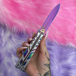 Prismatic Two-Tone Butterfly Knife - Blades For Babes Butterfly Blade