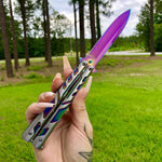 Prismatic Two-Tone Butterfly Knife - Blades For Babes Butterfly Blade