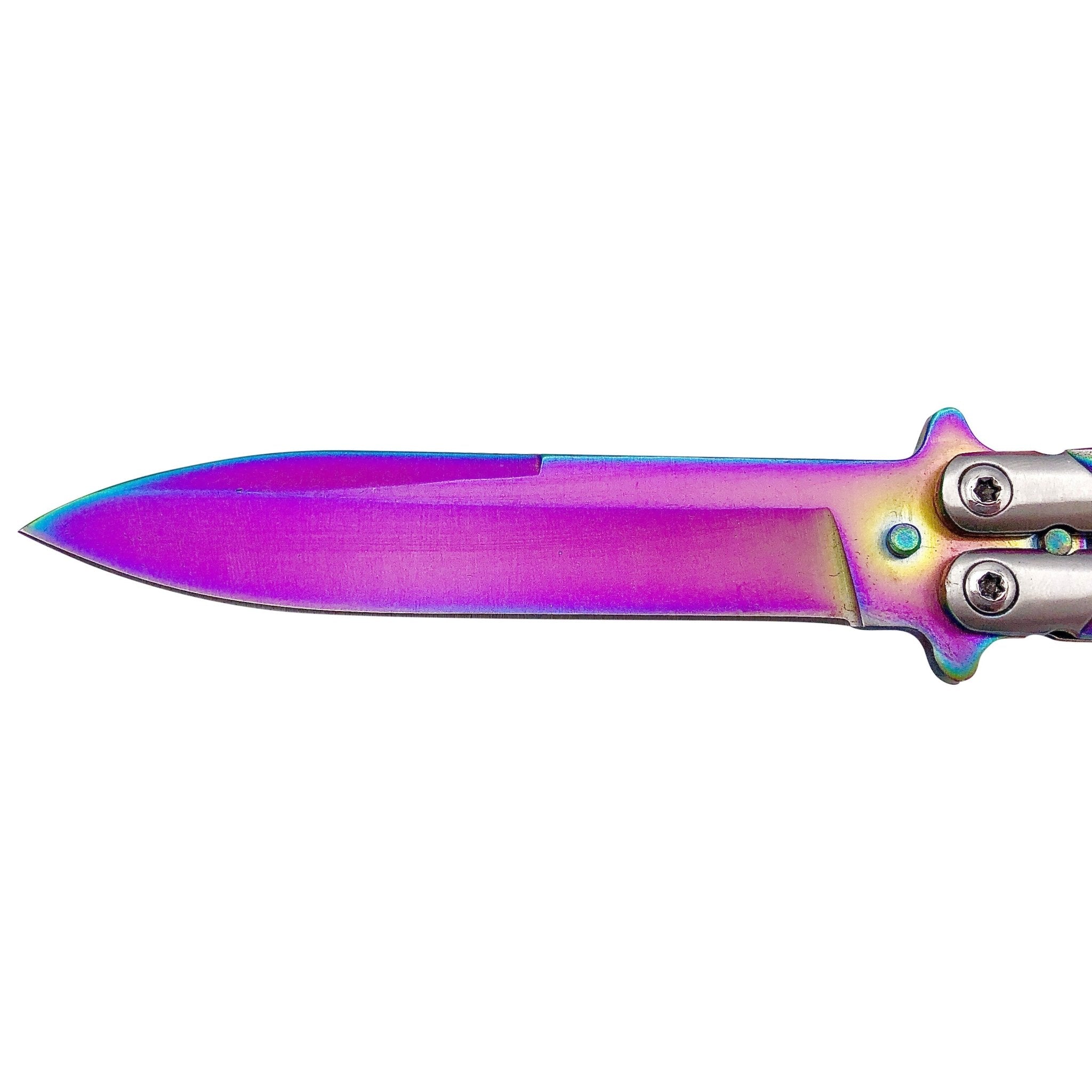 Prismatic Two-Tone Butterfly Knife - Blades For Babes Butterfly Blade