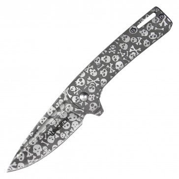 Silver Skull Pocket Knife - Blades For Babes - Pocket Knife - 1