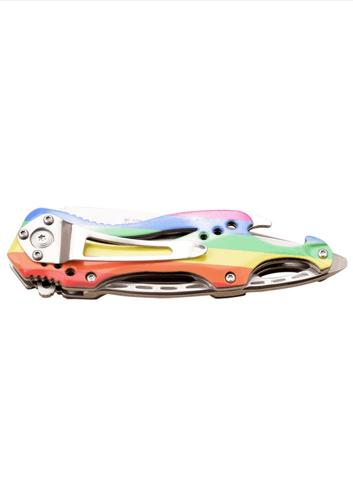 Rainbow Pride Knife - Blades For Babes - Spring Assisted - 4