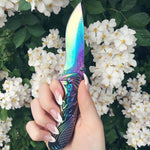 Rainbow Rose Knife - Blades For Babes Spring Assisted