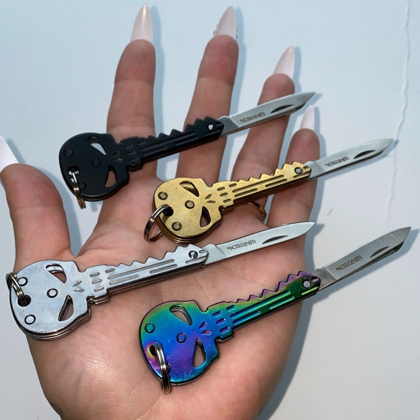 Silver Skull Key Knife - Blades For Babes - Pocket Knife - 3