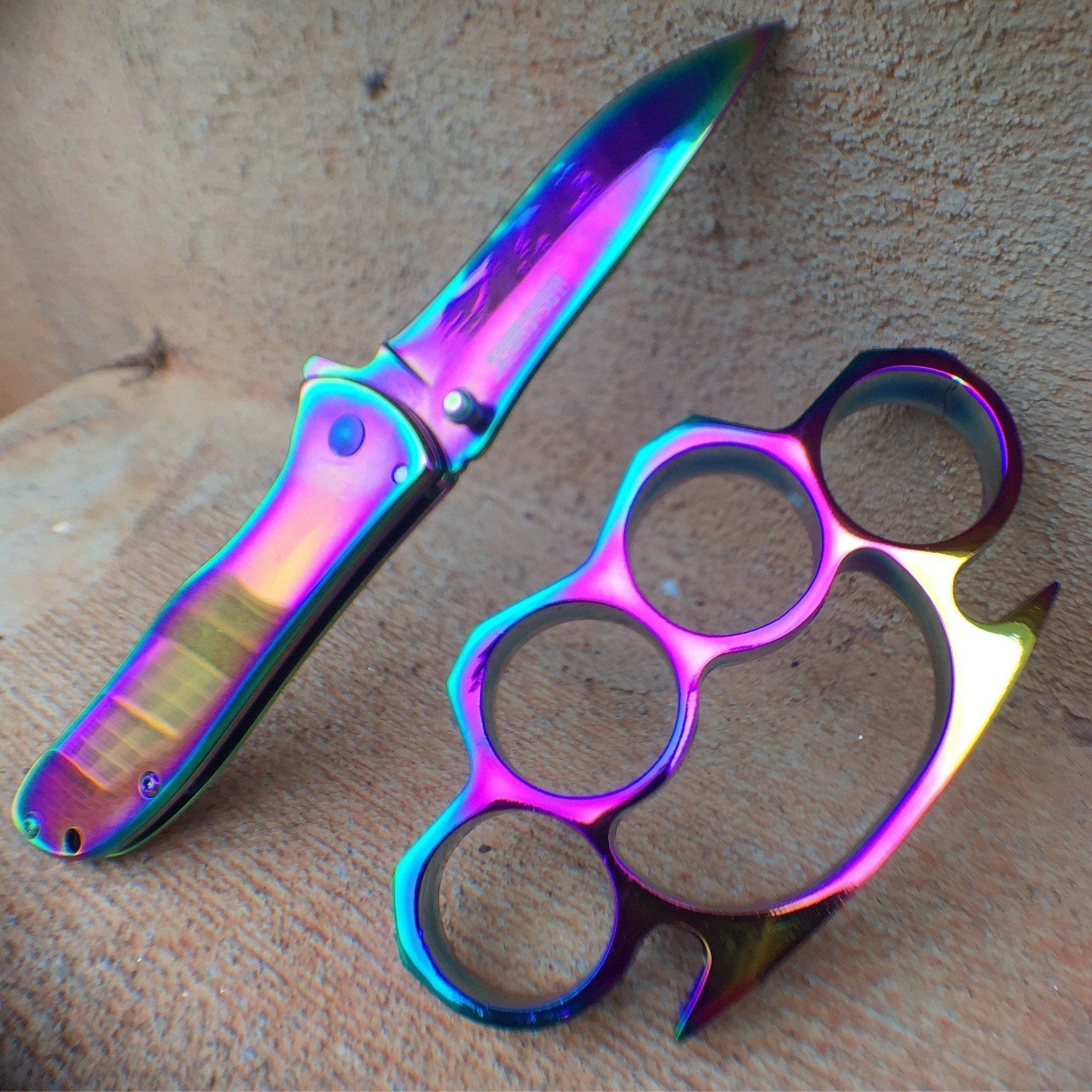 Standard Rainbow Knife - Blades For Babes Spring Assisted