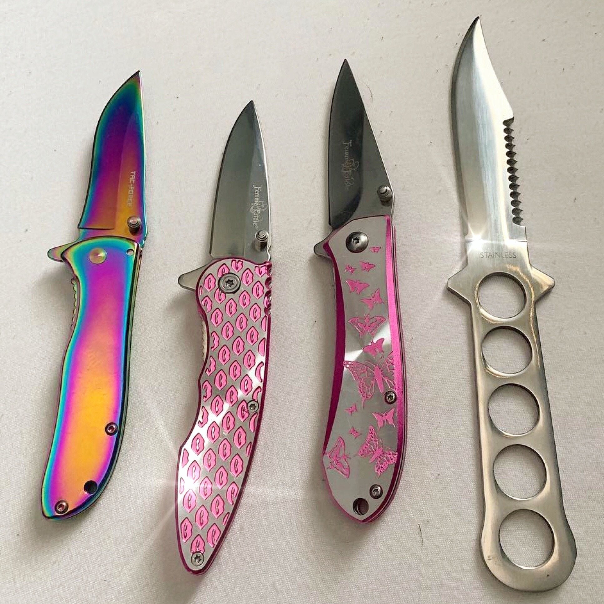 Standard Rainbow Knife - Blades For Babes Spring Assisted
