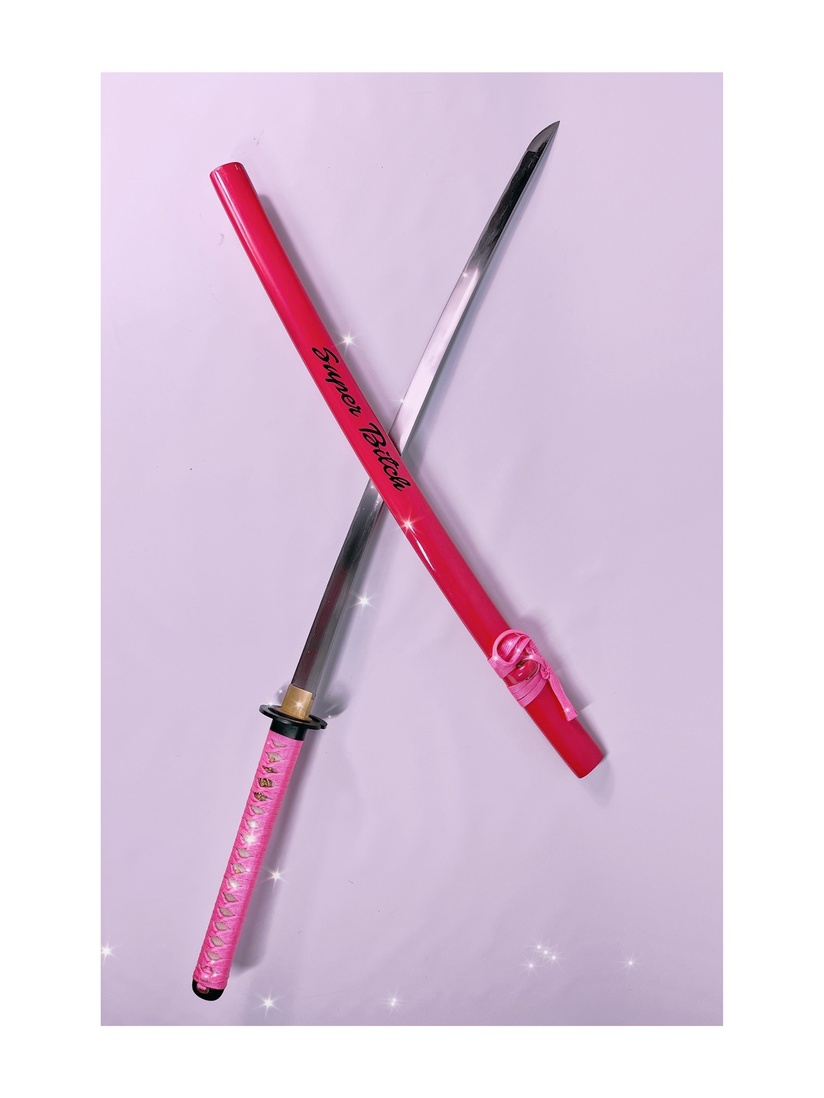 Super Bitch Katana - Blades For Babes Pink Fixed Blade