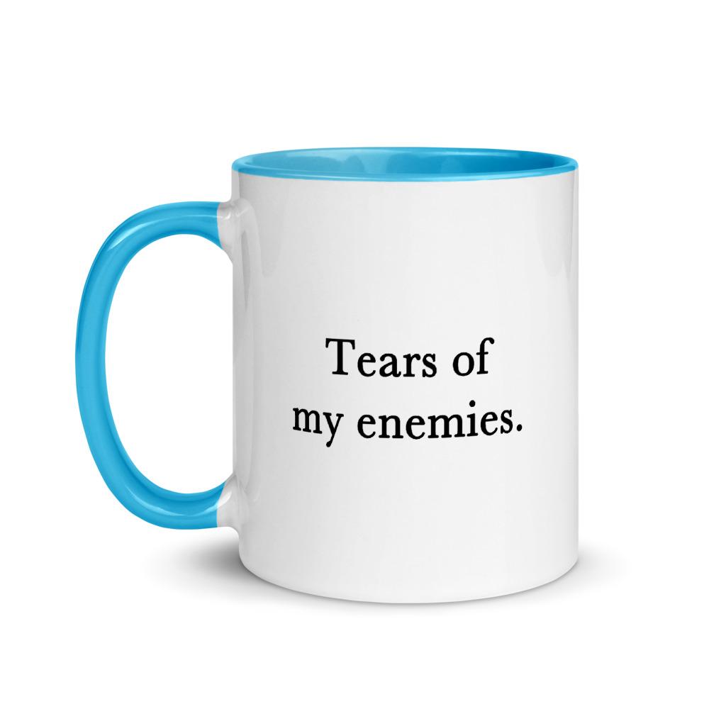 Tears Of My Enemies Mug - Blades For Babes Blue Accessory