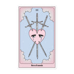 Three Of Swords Tarot Card Bubble-Free Sticker - Blades For Babes - Accessory - 1