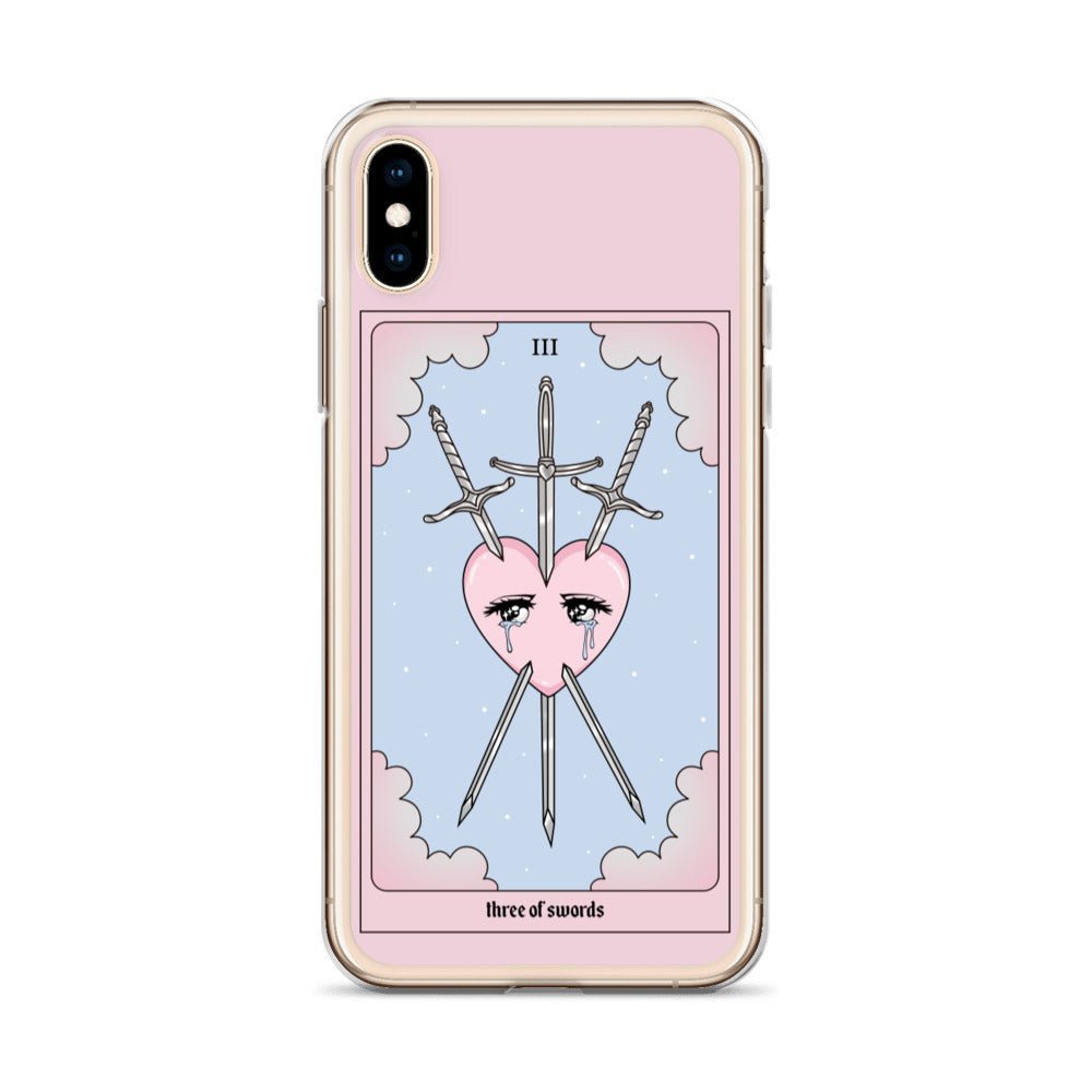 Three Of Swords Tarot Card iPhone Case - Blades For Babes - Accessory - 27