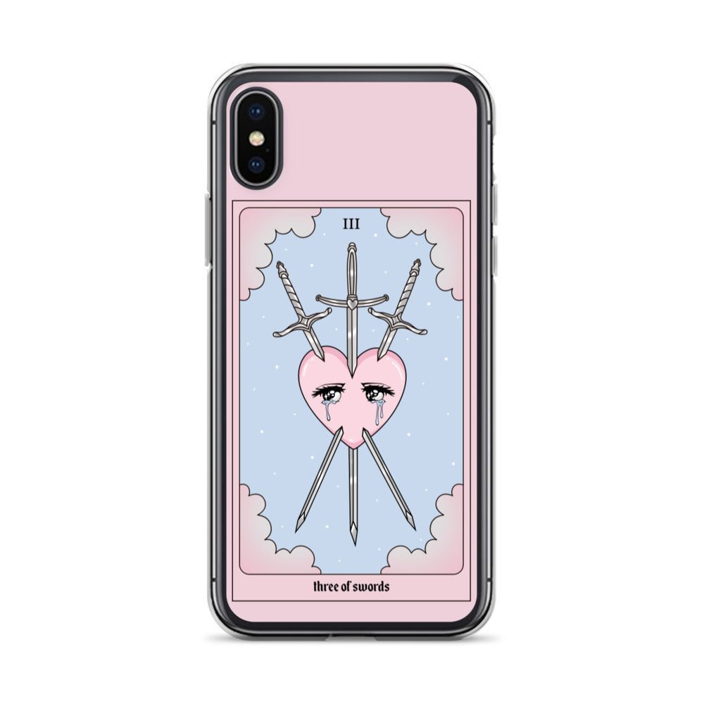 Three Of Swords Tarot Card iPhone Case - Blades For Babes - Accessory - 25