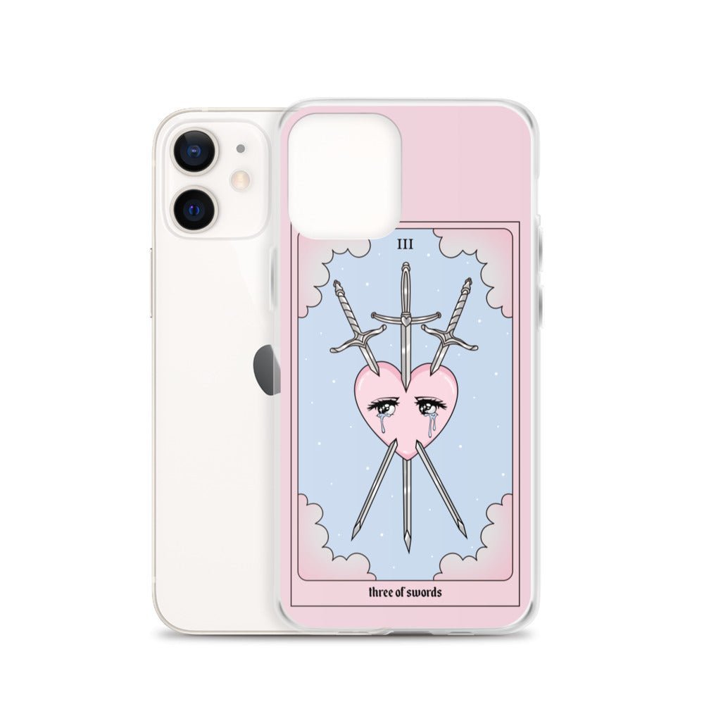 Three Of Swords Tarot Card iPhone Case - Blades For Babes - Accessory - 9