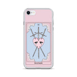 Three Of Swords Tarot Card iPhone Case - Blades For Babes - Accessory - 1