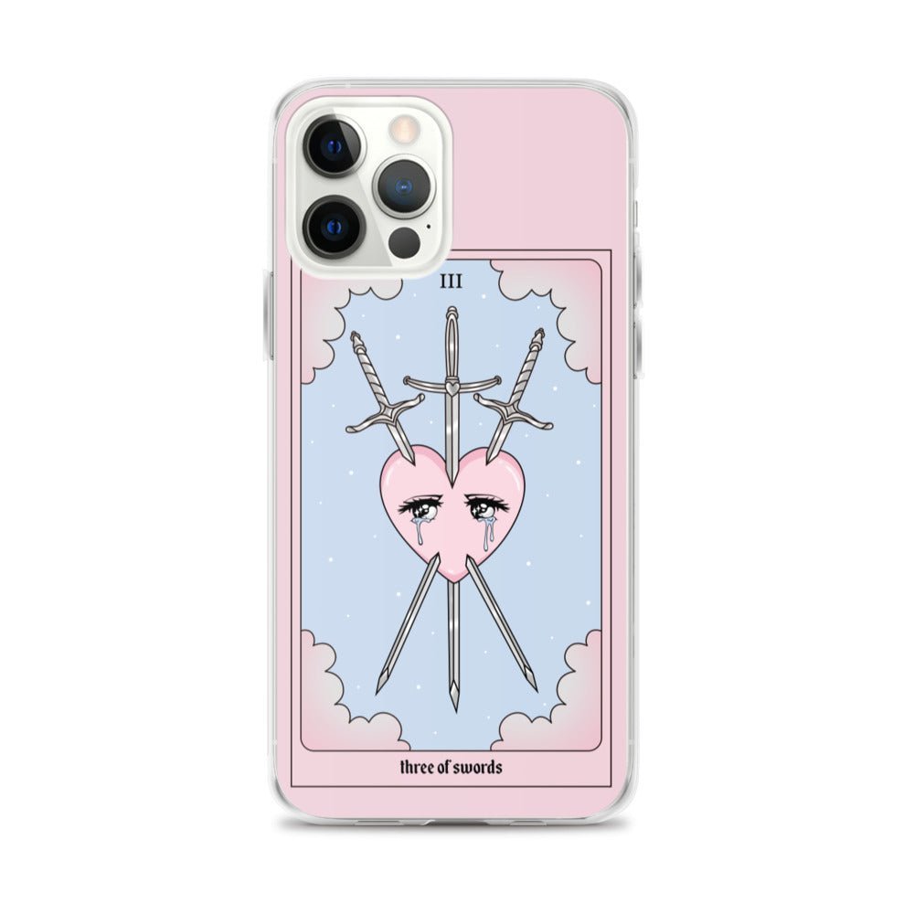 Three Of Swords Tarot Card iPhone Case - Blades For Babes - Accessory - 14