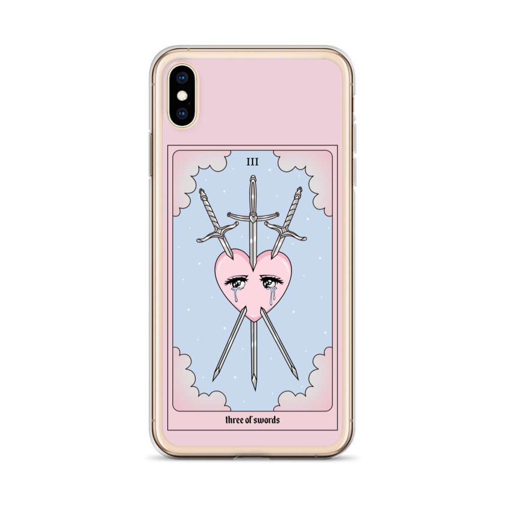 Three Of Swords Tarot Card iPhone Case - Blades For Babes - Accessory - 35