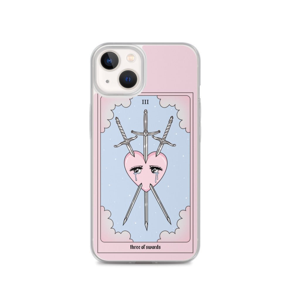 Three Of Swords Tarot Card iPhone Case - Blades For Babes - Accessory - 15