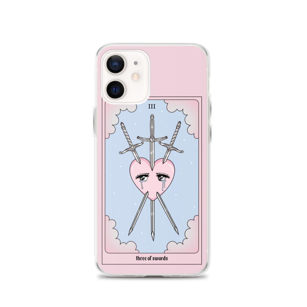 Three Of Swords Tarot Card iPhone Case - Blades For Babes - Accessory - 8