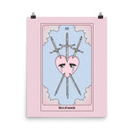 Three Of Swords Tarot Card Poster - Blades For Babes - Accessory - 4