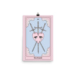 Three Of Swords Tarot Card Poster - Blades For Babes - Accessory - 3