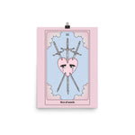 Three Of Swords Tarot Card Poster - Blades For Babes - Accessory - 2