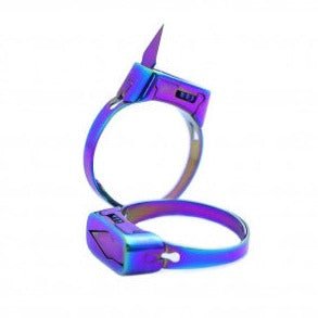 Rainbow Stunner Defense Ring - Blades For Babes - Fixed Blade - 1