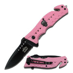 Pink Skull Crusher Knife - Blades For Babes - Spring Assisted - 1